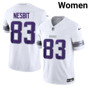 #83 Minnesota Vikings White Womens Alternate Bryson Nesbit Football Jerseys 203231-266