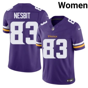 #83 Football Vikings Nation Women's Bryson Nesbit Purple Jersey 465089-722