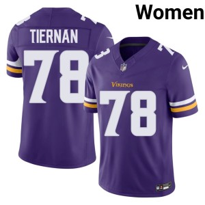 #78 Purple MIN Vikings NIL Caleb Tiernan Women Jerseys 834781-382