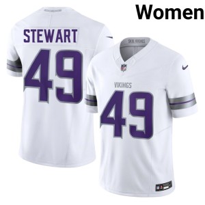 #49 Alternate Cam'Ron Stewart Vikings Nation White Replica Womens Jerseys 377817-885