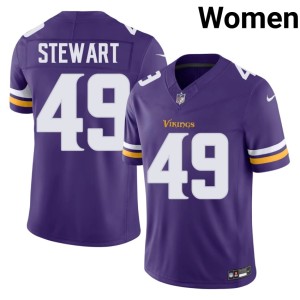 #49 Women's Vikings Purple Cam'Ron Stewart Official Jerseys 774976-917