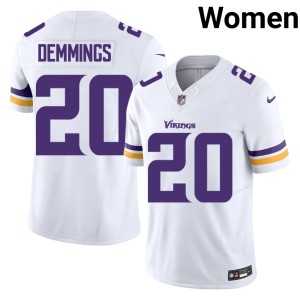 #20 Charles Demmings NFL The Vikes Women White Jerseys 966178-194