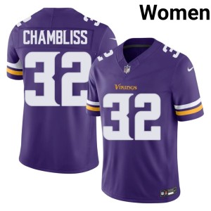 #32 Vikings Nation Chaz Chambliss Purple Women NIL Jerseys 632057-539