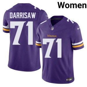 #71 Player MIN Vikings Purple Christian Darrisaw Women's Jersey 994594-521