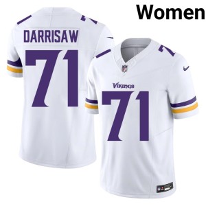 #71 Official White The Vikes Christian Darrisaw Womens Jerseys 908080-516