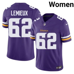 #62 Purple Pride Womens Stitched Delby Lemieux Purple Jerseys 147711-121