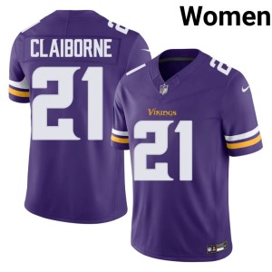 #21 2026 Purple The Vikes Demond Claiborne Womens Jersey 550244-719