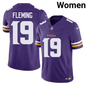 #19 Womens Purple Embroidery The Vikes Dontae Fleming Jersey 768739-919