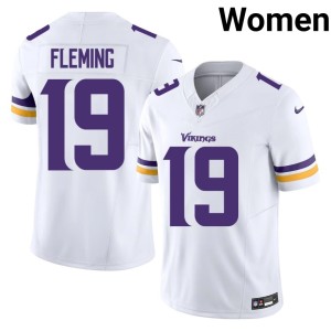 #19 Dontae Fleming Womens White Game The Purple Jerseys 511824-463