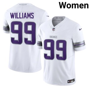 #99 Women's Embroidery White Alternate The Vikes Elijah Williams Jersey 188470-859