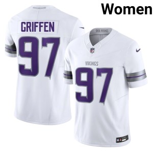 #97 White Stitched Alternate The Purple Women Everson Griffen Jersey 971210-981