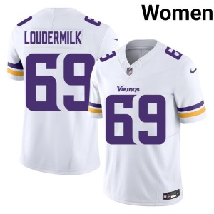 #69 Womens MIN Isaiahh Loudermilk Replica White Jersey 701206-924