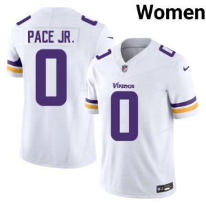 #0 Vikings Nation Stitched White Women Ivan Pace Jr. Jersey 392195-902