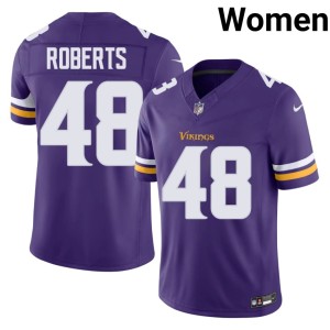 #48 Jacob Roberts Purple The Vikes Women Embroidery Jersey 424379-256