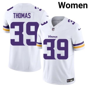 #39 Minnesota Vikings Jacob Thomas Stitched White Womens Jersey 557172-924