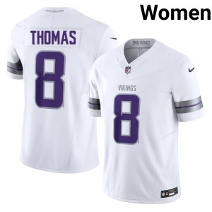 #8 Alternate Embroidery Jakobe Thomas White Women Purple Pride Jerseys 653355-780