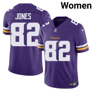 #82 The Purple Purple NFL Women Jeshaun Jones Jerseys 660605-107