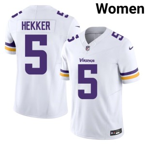 #5 The Purple and Gold Johnny Hekker Women White Game Jersey 178855-321