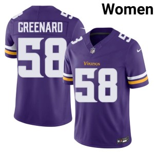 #58 The Purple and Gold Limited Jonathan Greenard Purple Women's Jersey 675799-107