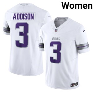 #3 White Alternate Women Purple Pride 2026 Jordan Addison Jersey 961459-128
