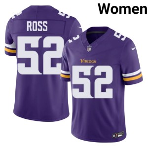 #52 Purple Women NIL Josh Ross The Purple and Gold Jersey 127295-304