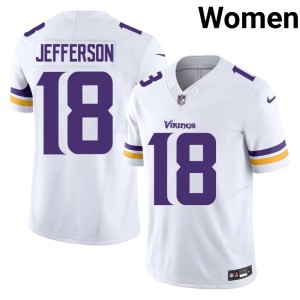 #18 Minnesota White NFL Women Justin Jefferson Jerseys 833380-382