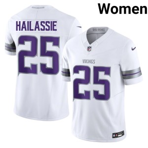 #25 Minnesota Vikings White Women's 2026 Kahlef Hailassie Alternate Jerseys 130370-357