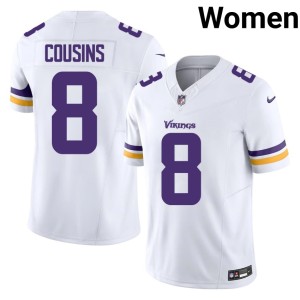 #8 Minnesota Vikings White Women Kirk Cousins Player Jersey 795019-903