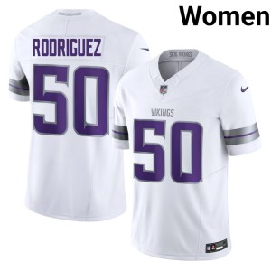 #50 Women's White Alternate Levi Drake Rodriguez The Purple and Gold NIL Jersey 613241-885