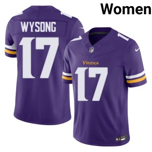 #17 Purple Minnesota Vikings Limited Women Luke Wysong Jersey 882386-432