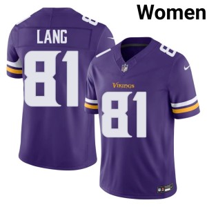 #81 Purple MIN Vikings Womens Game Marshall Lang Jersey 160361-952