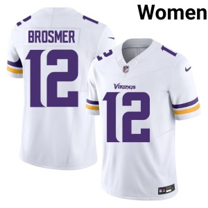 #12 Women's Official Max Brosmer MIN White Jerseys 248463-642