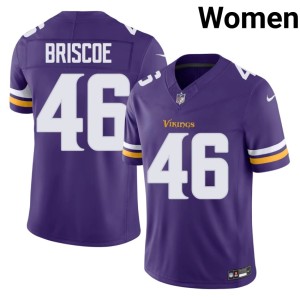 #46 Stitched Michael Briscoe Purple The Vikes Women Jersey 365845-791