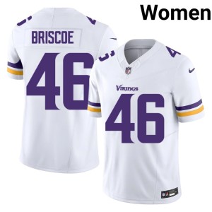 #46 Women The Purple Michael Briscoe White Replica Jersey 569741-454
