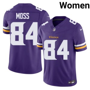 #84 Randy Moss Purple MIN Vikings NFL Women Jerseys 577654-531