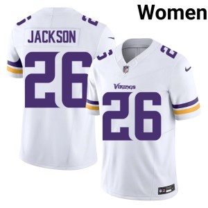 #26 Theo Jackson Women Vikings Nation White Game Jerseys 824815-552