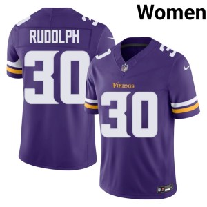 #30 Game Trayvon Rudolph Women's Purple MIN Jerseys 802804-360
