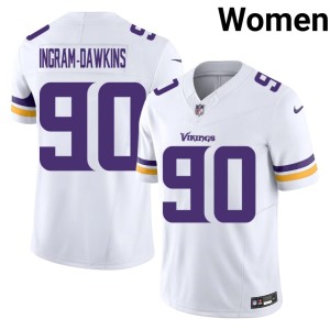 #90 Tyrion Ingram-Dawkins Women's The Purple and Gold 2026-27 White Jerseys 524408-837