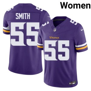 #55 The Purple Game Za'Darius Smith Women's Purple Jersey 600951-651