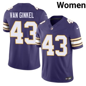 #43 Throwback Women's The Purple Andrew Van Ginkel Purple Official Jerseys 573003-685