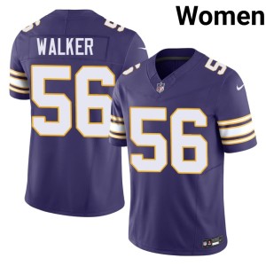 #56 Throwback The Purple Women's Replica Arden Walker Purple Jersey 346477-816