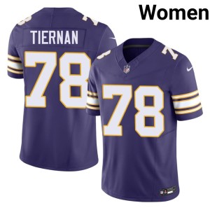 #78 Football Purple Minnesota Women's Caleb Tiernan Throwback Jerseys 241713-182