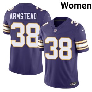 #38 Purple Stitched Purple Pride Women Da'Veawn Armstead Throwback Jerseys 139297-629