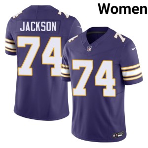 #74 MIN Embroidery Throwback Womens Donovan Jackson Purple Jersey 102465-948