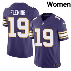 #19 The Purple Dontae Fleming NIL Purple Throwback Women Jersey 585342-953