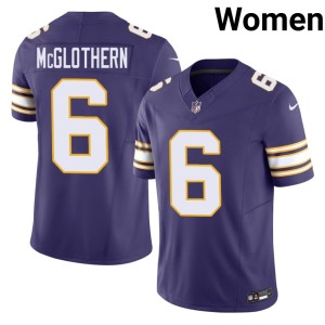 #6 Women's Player Dwight McGlothern Throwback Minnesota Purple Jersey 221388-348
