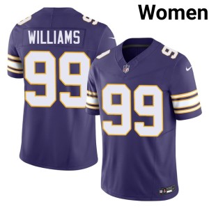 #99 Elijah Williams Throwback Womens The Purple and Gold Official Purple Jerseys 654832-742