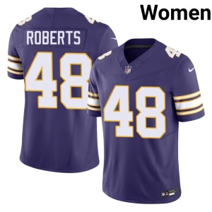 #48 Women's Throwback Jacob Roberts MIN Purple Game Jersey 710791-101