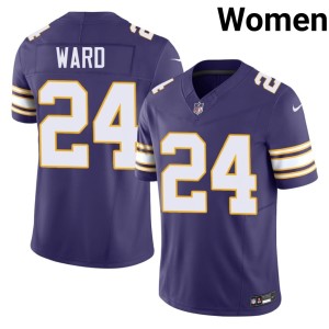 #24 Stitched Women Purple Purple Pride Throwback Jay Ward Jerseys 976639-862