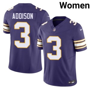 #3 Purple Pride Purple Women Throwback Jordan Addison 2026 Jerseys 777753-962
